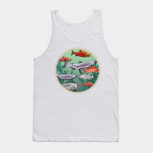 Round Fish Stamp Tank Top